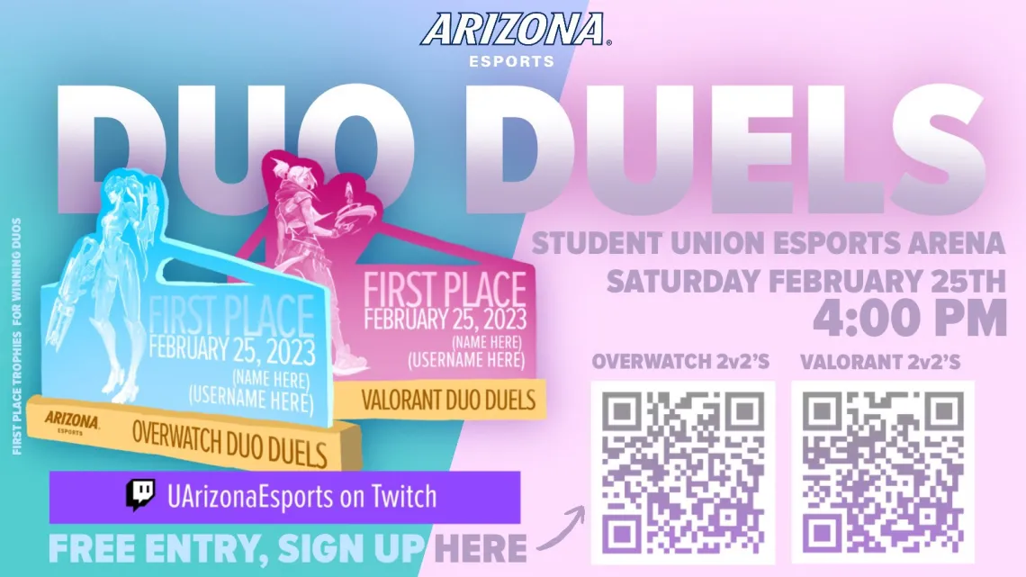 Arizona Esports Duo Duels Competition Overwatch Valorant